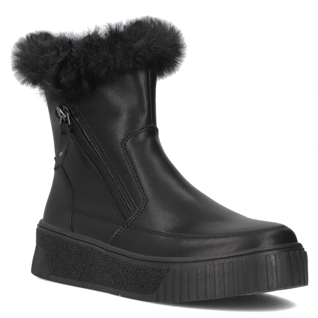 Filippo Leder Plateaustiefeletten DBT6484/24 BK Schwarz